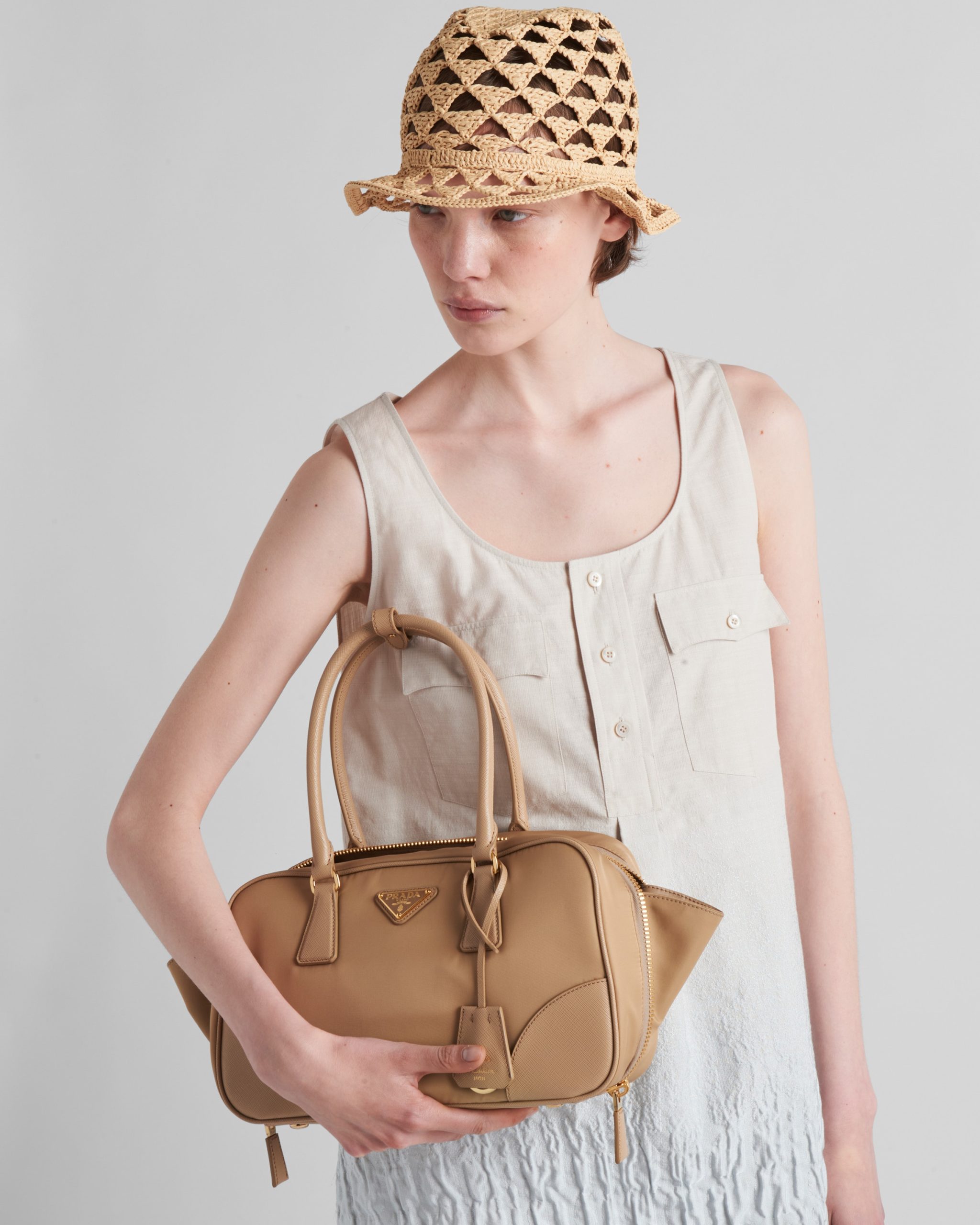 Prada Re-Edition 1978 medium Re-Nylon and Saffiano leather two-handle bag - Image 7